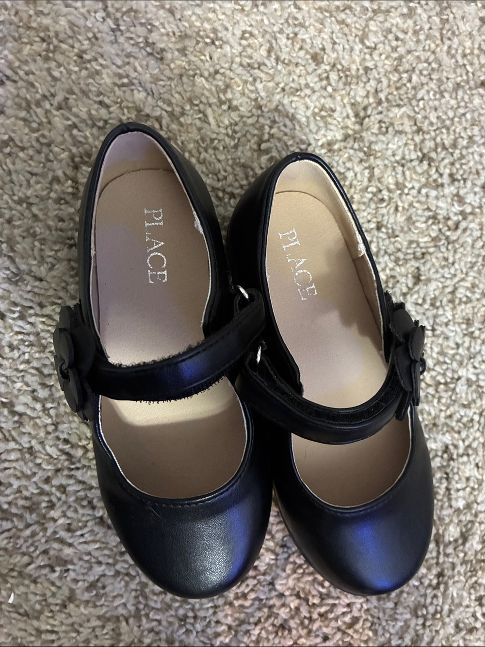 The Children's Place Black Flower Mary Jane Dress Shoes